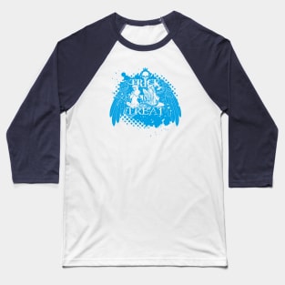 Trick or Treat? - Cyan Baseball T-Shirt